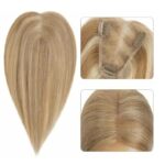 Γυναικείο Topper Τουπέ κορυφής μαλλιών από φυσική τρίχα  Full lace ( ραμμένο σε διαφάνεια ) - Ξανθό με ανταύγειες 11 inches