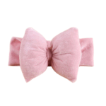 Παιδική- Βρεφική βελούδινη κορδέλα μαλλιών με μεγάλο φιόγκο 13 cm 0-5 χρονών  - Ροζ