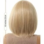 Γυναικεία περούκα Full lace 13x4 (αόρατη εφαρμογή) σε ξανθό χρώμα συνθετική υψηλής ποιότητας 12 inches - Image 5