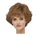 Γυναικεία περούκα σγουρή σε Καστανό χρώμα  συνθετική υψηλής ποιότητας 11 inches