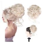 Ποστίς Κότσος με λάστιχο και αφέλειες συνθετική τρίχα υψηλής ποιότητας - Ξανθό με ανταύγειες χρώμα