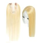 Γυναικείο Topper Τουπέ κορυφής μαλλιών από φυσική τρίχα  Full lace ( ραμμένο σε διαφάνεια ) - Ξανθό 16 inches