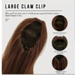 Ποστίς Αλογοουρά curly Ponytail συνθετική τρίχα υψηλής ποιότητας με χτενάκι φωλιά- Καστανό ανοιχτό με ξανθό ombre 30 inches - Image 4