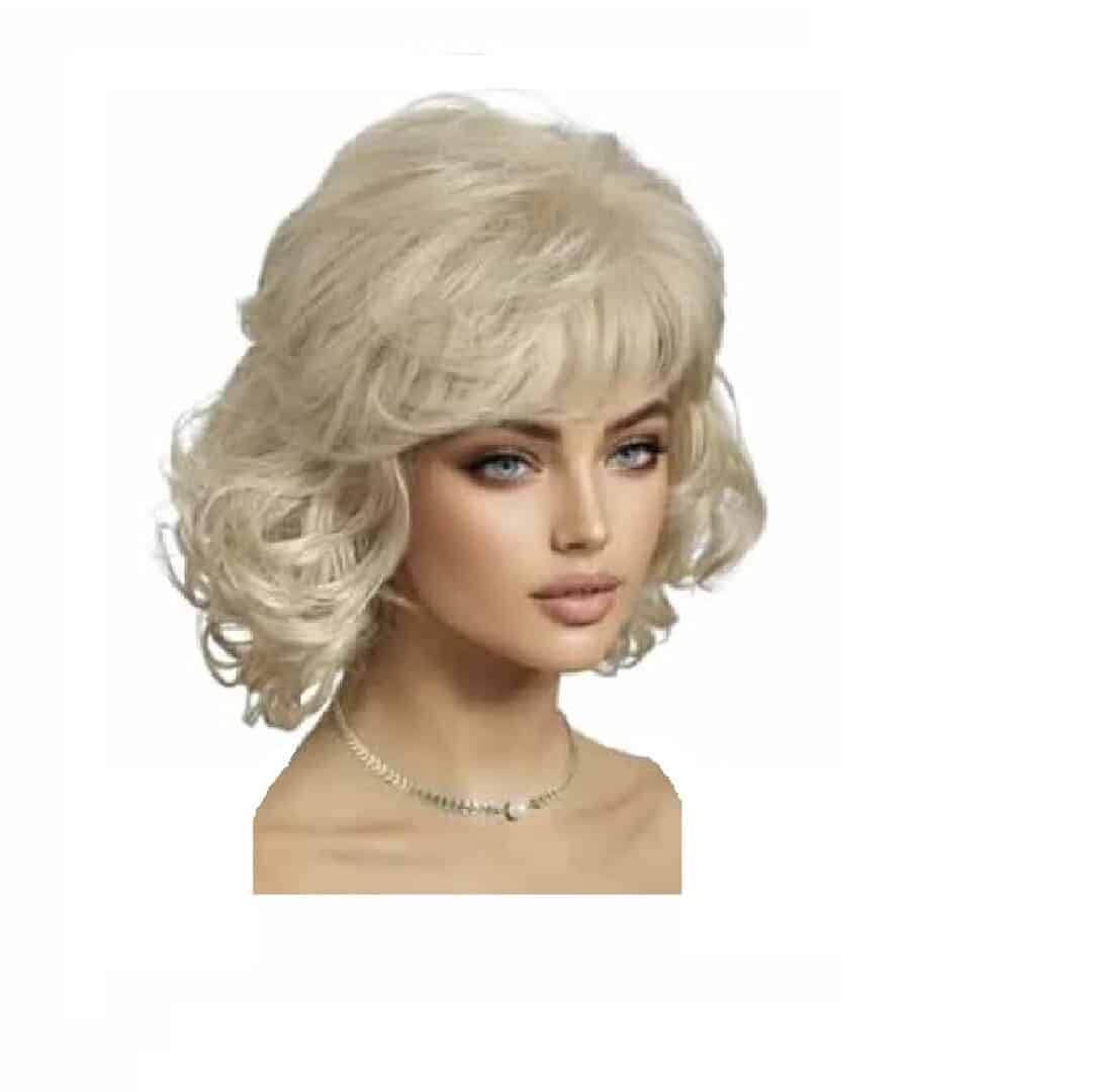 wig-woman-blonde-wavy-hairloss-cancer Γυναικεία Περούκα συνθετική υψηλής ποιότητας κυματιστή σε ξανθό χρώμα 12 inches - Image 1