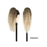 Ποστίς Αλογοουρά  Ponytail συνθετική τρίχα Kanekalon υψηλής ποιότητας με χτενάκι φωλιά- Water wave  Καστανόξανθό  ombre 50cm
