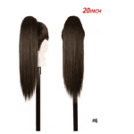 Ποστίς Αλογοουρά  Ponytail συνθετική τρίχα Kanekalon υψηλής ποιότητας με Φωλιά και χτενάκι - Ίσια Καστανό χρώμα #6 50cm